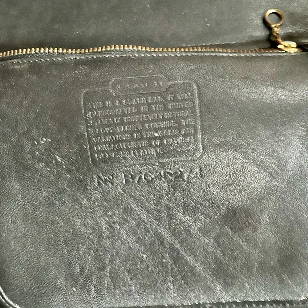 Coach Black Leather Essex Briefcase Crossbody Bag
